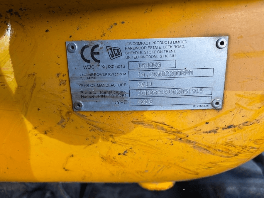Excavadora JCB 8014 miniatura 3