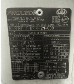 Transformador Prolec 75 kVA miniatura 3