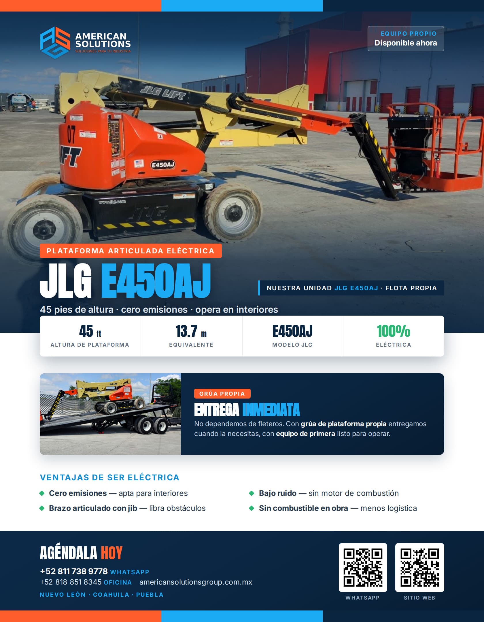 Plataforma articulada JLG E450AJ miniatura 8